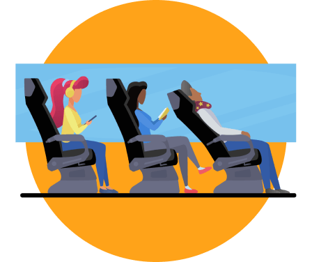 Passenger in airplane